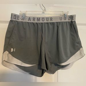 Under Armour Play Up 3.0 Shorts - True Gray Heather & White